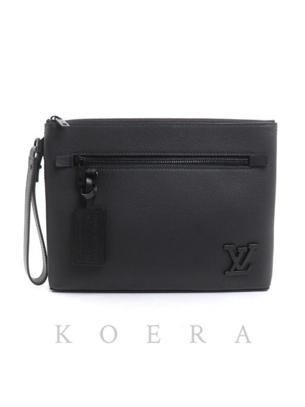 Louis Vuitton Takeoff Pouch Clutch LV Aerogram Black